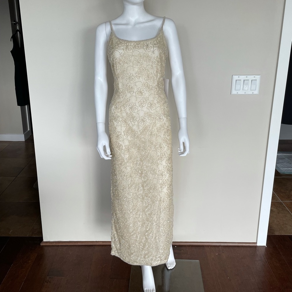 Vintage Dead Stock NWT Beaded Wedding Bride Gown